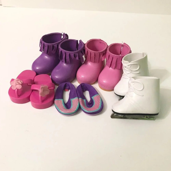 Funrise Our Generation 18 Inch Doll Shoes Boots  Skates Sandals Lot - Picture 1 of 16